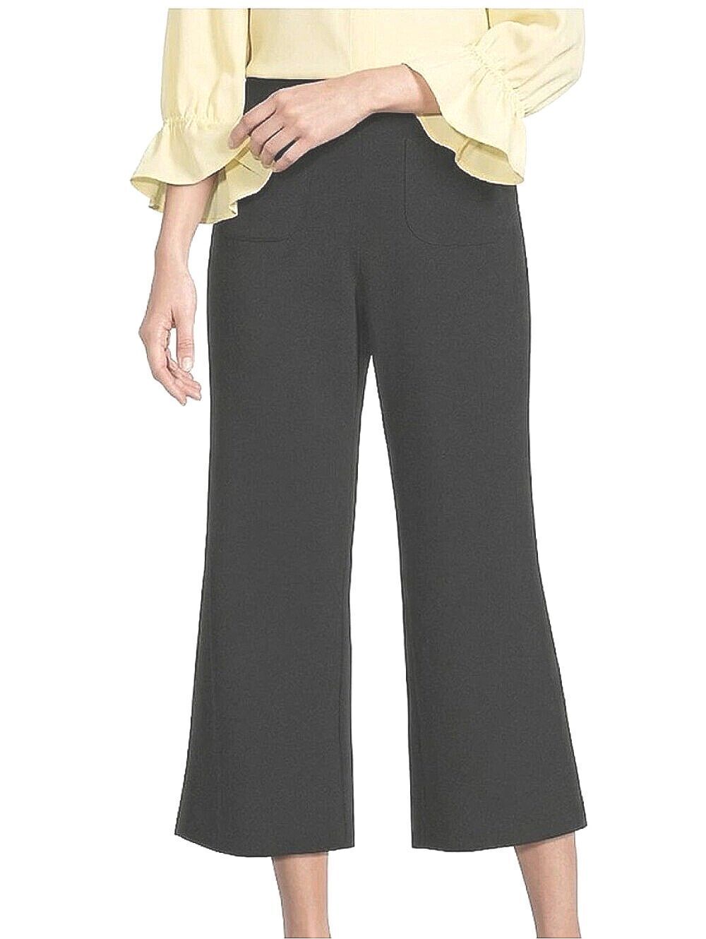 White House Black Market Womens 8 Legacy Flair Cropped Leg Dress Capri Black